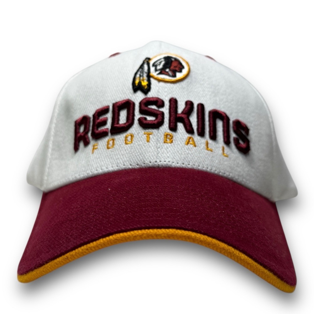 Adidas Washington Redskins NFL Football Strapback Hat OSFM White Red NWOT - Picture 2 of 14